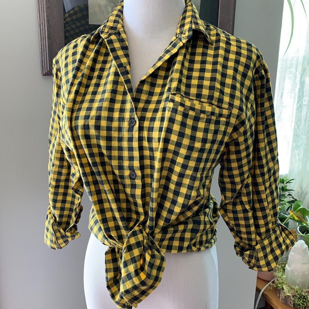 ✨VINTAGE✨ 80s Plaid Button-Down Shirt